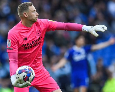 Cardiff City 'den Ryan Allsop # 1, Cardiff City, Cardiff City Stadyumu' nda Cardiff City - Rotherham United maçında, 29 Ekim 202