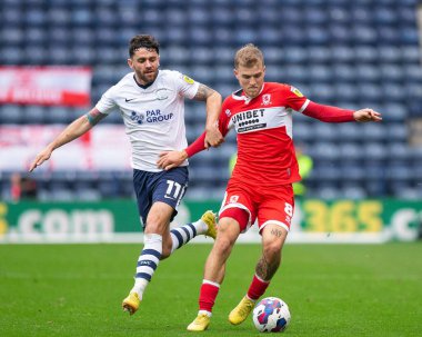 Gökyüzü İddia Şampiyonası 'nda Preston North End, Middlesbrough' a karşı Deepdale, Preston, Birleşik Krallık 'ta 29 Ekim 202