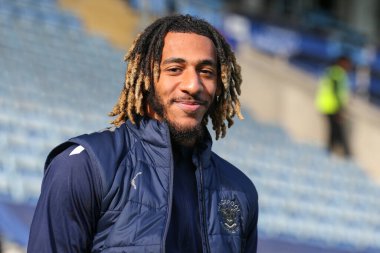 Blackpool 'dan Dominic Thompson # 23 Coventry City - Blackpool maçı sırasında Coventry Building Society Arena, Coventry, İngiltere, 29 Ekim 202