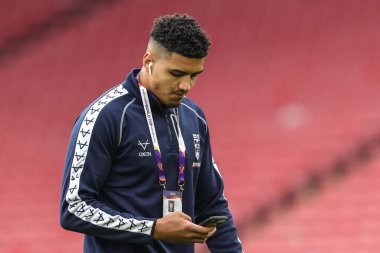 İngiltere 'den Kai Pearce-Paul Rugby Ligi Dünya Kupası 2021 Maçı İngiltere' ye karşı Bramall Lane, Sheffield, Birleşik Krallık, 29 Ekim 202