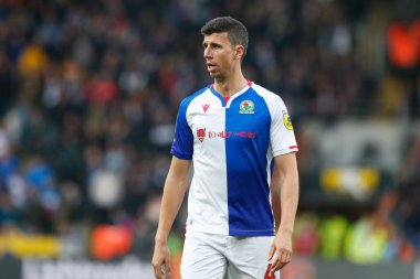Blackburn Rovers 'ın Daniel Ayala # 4' ü Hull City - Blackburn Rovers maçında MKM Stadyumu, Hull, Birleşik Krallık, 29 Ekim 202