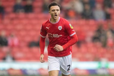 Barnsley 'den Jordan Williams # 2, 29 Ekim 202' de Oakwell, Barnsley 'de oynanan Sky Bet 1 karşılaşmasında tepki gösterdi.