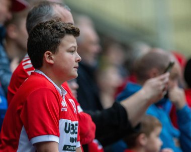 Middlesborough taraftarları 29 Ekim 202 'de İngiltere' nin Deepdale kentinde Preston North End ile Middlesbrough arasındaki Sky Bet Şampiyonası maçını izliyorlar.