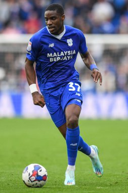 Cardiff City 'den Niels Nkounkou # 37, Cardiff City maçında Cardiff City - Rotherham United, Cardiff City Stadyumu, 29 Ekim 202