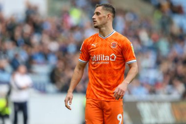 Blackpool 'dan Jerry Yates # 9 Gökyüzü İddia Şampiyonası maçı Coventry City - Blackpool Coventry Building Society Arena, Coventry, Birleşik Krallık, 29 Ekim 202