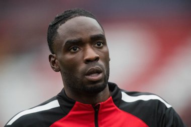 Barnsley 'den Devante Cole # 44. Maç öncesi ısınma maçı öncesi Oakwell, Barnsley, Barnsley, İngiltere' de oynanan Sky Bet Lig 1 maçı öncesi.