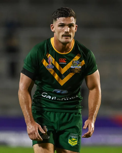 Nathan Cleary Australia Tijdens Rugby League World Cup 2021 Match — Stockfoto