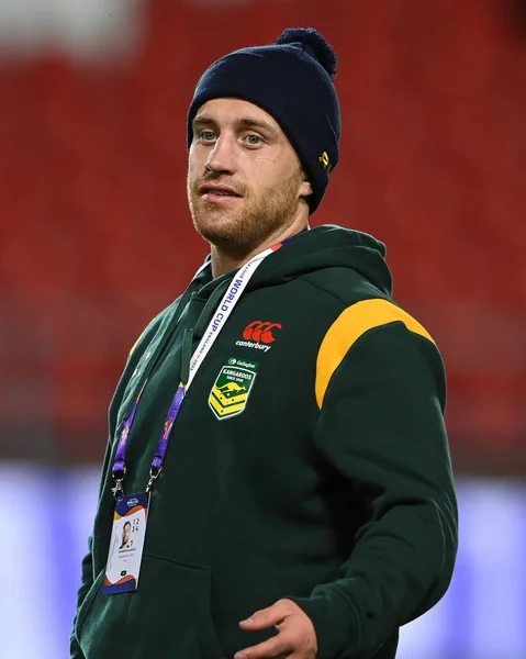 Cameron Munster Van Australië Tijdens Pitch Inspectie Voorafgaand Aan Rugby — Stockfoto