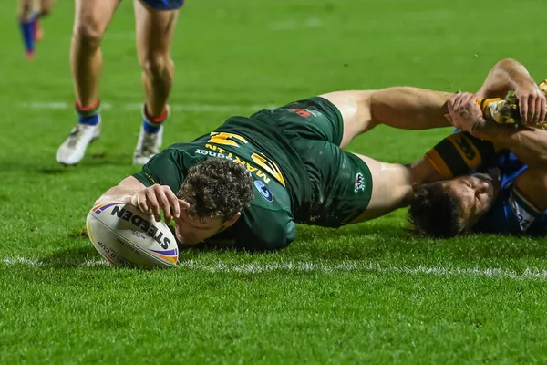 Liam Martin Van Australië Gaat Voor Een Poging Tijdens Rugby — Stockfoto
