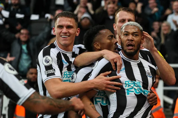 Joelinton Van Newcastle Celebrates Scoort Tijdens Premier League Wedstrijd Newcastle — Stockfoto