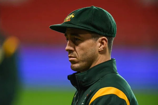 Ben Hunt Van Australië Tijdens Pitch Inspectie Voorafgaand Aan Rugby — Stockfoto