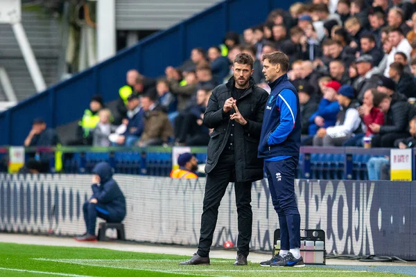 Michael Carrick Manager Middlesborough Parla Con Suo Assistente Jonathan Woodgate — Foto Stock