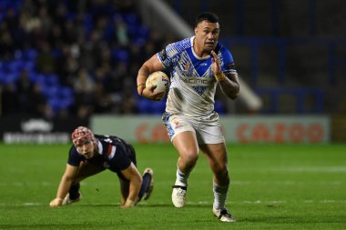 Samoalı Jaydn Su 'A, 30 Ekim 202' de İngiltere 'nin Warrington kentindeki Halliwell Jones Stadyumu' nda oynanan Rugby Ligi Dünya Kupası 2021 Grubu A Grubu maçında mola verdi.