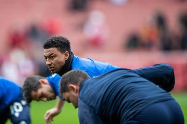 Nottingham Ormanı 'ndan Jesse Lingard # 11 Premier League maçından önce ısınıyor. Arsenal, Nottingham Ormanı' na karşı Emirates Stadyumu, Londra, 30 Ekim 202