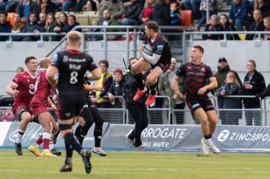  Saracens 'ın 15 numaralı Alex Goode, 30 Ekim 202' de StoneX Stadyumu 'nda oynanan Gallagher Premiership maçında Saracens, Satış Köpekbalığı' na karşı oynuyor.