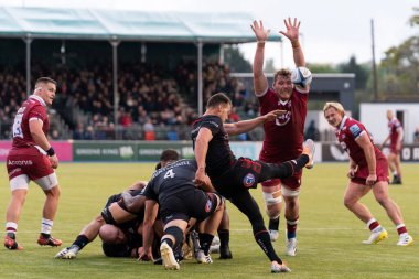  Saracens 'li İvan van van Zyl, 30 Ekim 202' de StoneX Stadyumu 'nda oynanan Gallagher Premiership maçında Saracens, Satış Köpekbalığı' na karşı oynuyor.