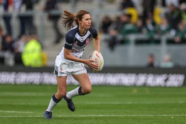 Courtney Winfield-Hill İngiltere Bayanlar Rugby Ligi 2021 Dünya Kupası 'nda İngiliz Kadınlar Brezilya' ya karşı Headingley Stadyumu, Leeds, İngiltere 1 Kasım 202