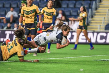 Tara Jones England, İngiltere Bayanlar Rugby Ligi 2021 Dünya Kupası 'nda 1 Kasım 202' de Headingley Stadyumu, Leeds 'te oynanan karşılaşmaya hak kazandı.