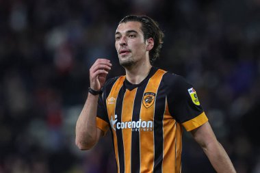 Hull City 'nin, Hull City' nin 1 Kasım 202 'de MKM Stadyumu' nda oynanan ve Hull City 'nin Middlesbrough' a karşı oynadığı maçta kaybettiği maçın ardından 4 numaralı depresif Jacob Greaves.