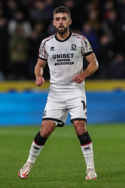 Middlesbrough 'dan Tommy Smith # 14 Sky Bet Şampiyonası maçında Hull City, Middlesbrough' a karşı MKM Stadyumu, Hull, Birleşik Krallık, 1 Kasım 202