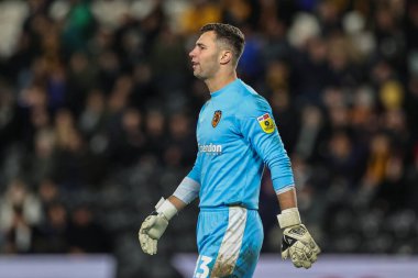 Hull City 'den Nathan Baxter # 13 Sky Bet Şampiyonası maçında Hull City - Middlesbrough MKM Stadyumu, Hull, Birleşik Krallık, 1 Kasım 202