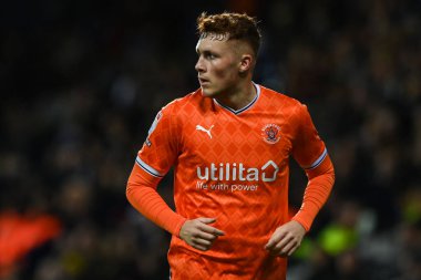 Blackpool 'dan Sonny Carey # 16, Sky Bet Şampiyonası maçı sırasında West Bromwich Albion, Blackpool' a karşı The Hawthorns, West Bromwich, İngiltere, 1 Kasım 202
