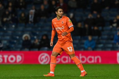 Kenny Dougall # 12 numaralı Blackpool Gökyüzü İddia Şampiyonası maçı sırasında West Bromwich Albion, Blackpool 'a karşı The Hawthorns, West Bromwich, İngiltere, 1 Kasım 202