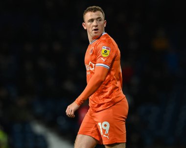 Blackpool 'dan Shayne Lavery # 19, Sky Bet Şampiyonası maçı sırasında West Bromwich Albion, Blackpool' a karşı The Hawthorns, West Bromwich, İngiltere, 1 Kasım 202