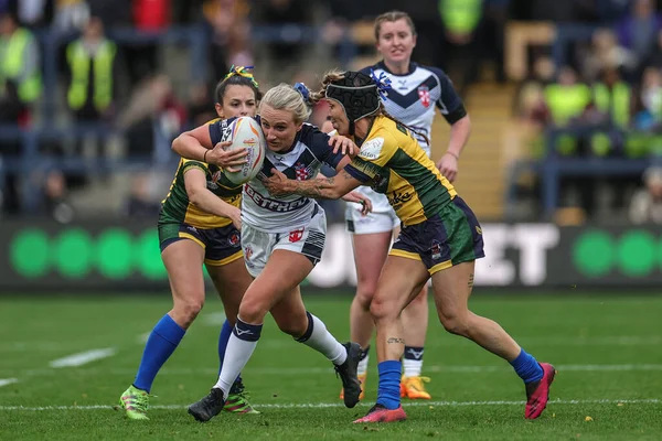 Jodie Cunningham England Aktion Women Rugby League World Cup 2021 — Stockfoto