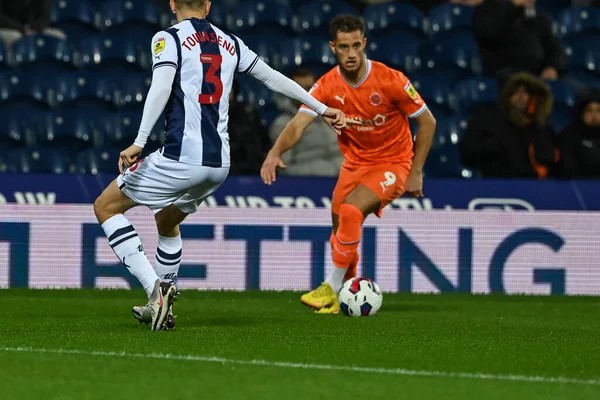 Jerry Yates Blackpool Action Sky Bet Championship Match West Bromwich — стокове фото