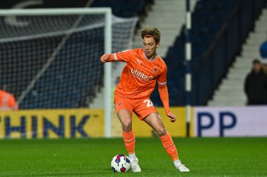 Blackpool 'dan Callum Wright # 24, Sky Bet Şampiyonası' nda West Bromwich Albion 'a karşı The Hawthorns, West Bromwich, İngiltere, 1 Kasım 202
