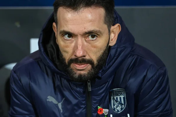 stock image Carlos Corberan Manager of West Bromwich Albion during the Sky Bet Championship match West Bromwich Albion vs Blackpool at The Hawthorns, West Bromwich, United Kingdom, 1st November 202