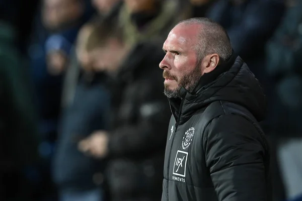 Michael Appleton Manager Blackpool Durante Sky Bet Championship Match West — Foto Stock
