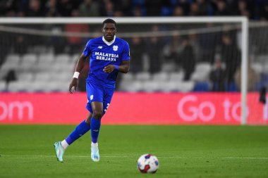 Cardiff City 'den Niels Nkounkou # 37, Cardiff City - Cardiff City Stadyumu' nda Cardiff City - Watford maçında, 2 Kasım 202