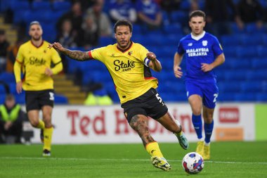 2 Kasım 202 'de Cardiff City Stadyumu' nda Cardiff City ile Watford arasındaki Sky Bet Şampiyonası 'nda Watford' dan William Troost-Ekong # 5