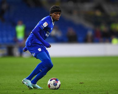 Cardiff City 'den Jaden Philogene-Bidace # 25, Cardiff City, Cardiff City Stadyumu' nda Cardiff City - Watford maçında, 2 Kasım 202