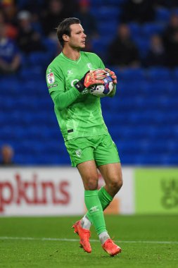 2 Kasım 202 'de Cardiff City Stadyumu' nda Watford 'a karşı oynanan Sky Bet Şampiyonası' nda Watford 'dan Daniel Bachmann # 1.