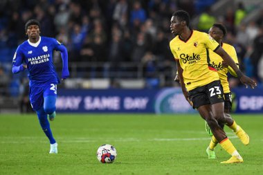 Watford 'dan Ismala Sarr # 23, Cardiff City, Cardiff City Stadyumu' nda Cardiff City - Watford maçında, 2 Kasım 2022