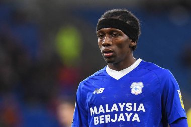 Cardiff City 'den Jaden Philogene-Bidace # 25, Cardiff City, Cardiff City Stadyumu' nda Cardiff City - Watford maçında, 2 Kasım 202