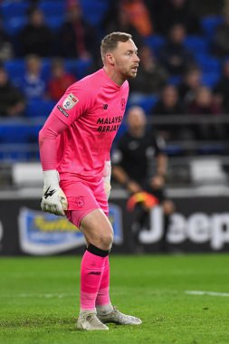 Cardiff City 'den Ryan Allsop 2 Kasım 202' de Cardiff City Stadyumu 'nda Cardiff City ile Watford arasındaki Sky Bet Şampiyonası maçında.