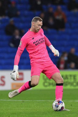 Cardiff City 'den Ryan Allsop 2 Kasım 202' de Cardiff City Stadyumu 'nda Cardiff City ile Watford arasındaki Sky Bet Şampiyonası maçında.