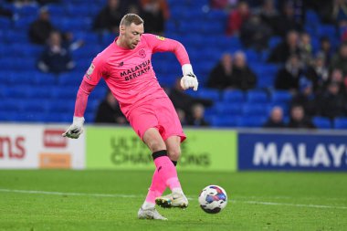 Cardiff City 'den Ryan Allsop 2 Kasım 202' de Cardiff City Stadyumu 'nda Cardiff City ile Watford arasındaki Sky Bet Şampiyonası maçında.