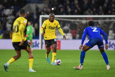 Watford 'dan Edo Kayembe # 39, Cardiff City - Watford maçında Cardiff City Stadyumu, Cardiff, Birleşik Krallık, 2 Kasım 202