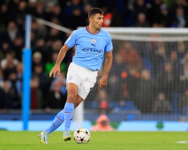 Manchester City 'den Rodrigo # 16 UEFA Şampiyonlar Ligi maçı sırasında Etihad Stadyumu' nda Manchester City 'ye karşı Sevilla maçı, 2 Kasım 202