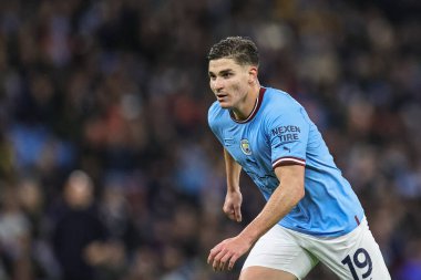 Manchester City, Manchester Stadyumu 'nda oynanan UEFA Şampiyonlar Ligi maçında Manchester City' nin Sevilla 'ya karşı oynadığı maçta # 19 numara Manchester City, 2 Kasım 2022