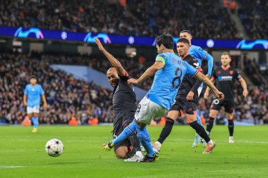 Manchester City 'nin 8 numaralı lkay Gndoan' ı UEFA Şampiyonlar Ligi maçında gol atma şansı yakaladı. Manchester City, Etihad Stadyumu 'nda Sevilla' ya karşı, 2 Kasım 2022