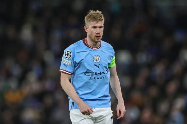 Kevin De Bruyne # 17 Manchester City UEFA Şampiyonlar Ligi maçı sırasında Etihad Stadyumu 'nda Sevilla' ya karşı, 2 Kasım 202