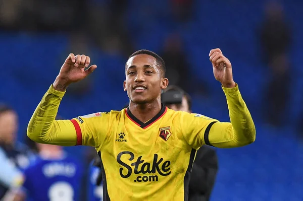 Watford 'dan Joo Pedro, 2 Kasım 2022' de Cardiff City Stadyumu 'nda oynanan Cardiff City - Watford maçında son düdüğü çaldı.