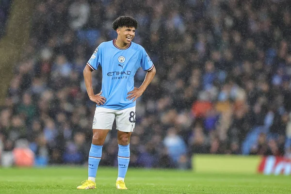 Rico Lewis Uit Manchester City Tijdens Uefa Champions League Match — Stockfoto