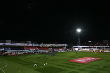 Edgar Street 'in genel görünümü, Hereford FC' nin evi, 4 Kasım 202 tarihinde Birleşik Krallık 'ın başkenti Hereford' da oynanan Hereford FC-Portsmouth maçının birinci turu önünde.